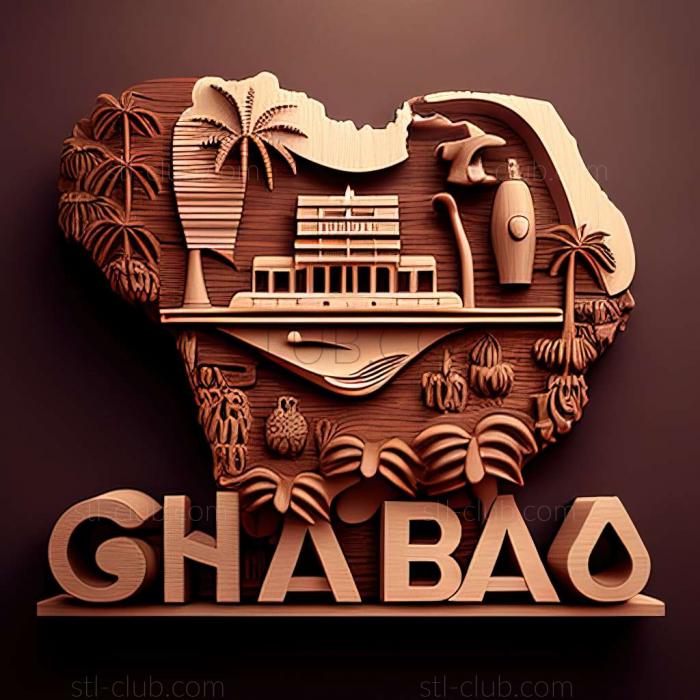 3D model Ghana  Republic of Ghana (STL)